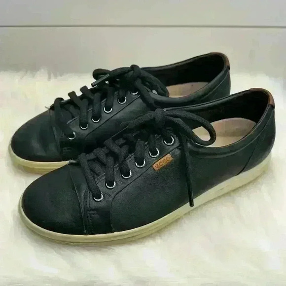 ECCO Men’s Comfort Lace up Soft Leather SNEAKERS US Size 8 - Picture 3 of 11